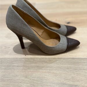 Nine West Gray and Brown Heels